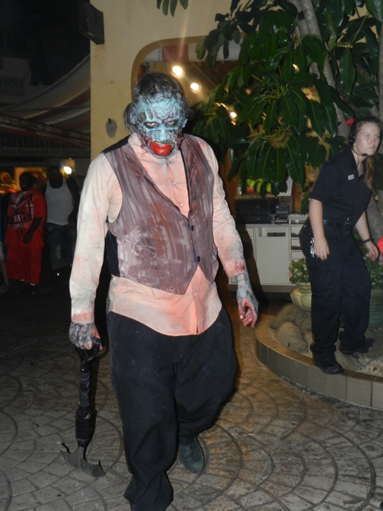 Busch Gardens Howl-O-Scream Tampa Bay. Zombie clown ready to prance on you. Keep reading for more Busch Gardens Howl O Scream tips and survival guide.
