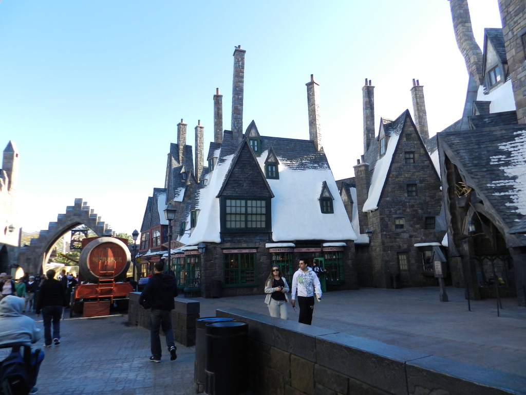 Hogsmeade Village in the morning Wizarding World of Harry Potter Orlando. Copyright ThemeParkHipster.