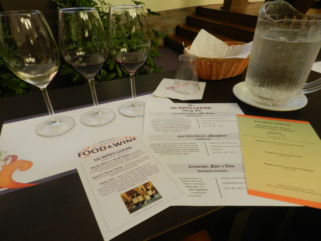 Epcot Food and Wine Festival Seminar with Murphy-Goode Winery. Keep reading to get the best things to do at Epcot Food and Wine Festival.