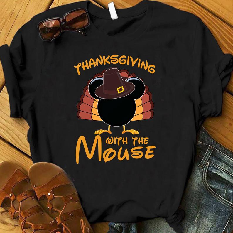 Thanksgiving with the Mouse Etsy Shop. Disney Thanksgiving Shirt.