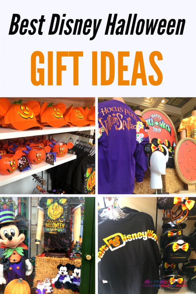 Disney Halloween Merchandise with Orange Mickey Mouse Jack-O-Lantern Hats. Keep reading for the best Disney World Halloween Merchandise.