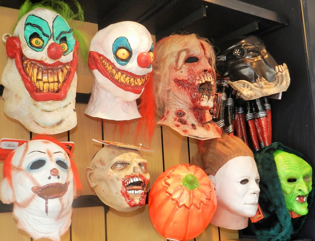 Halloween Horror Nights Tips Survival Guide with scary clown mask and green face witch mask. Photo copyright ThemeParkHipster. Keep reading to get the best Halloween Horror Nights tips and tricks and survival guide. 
