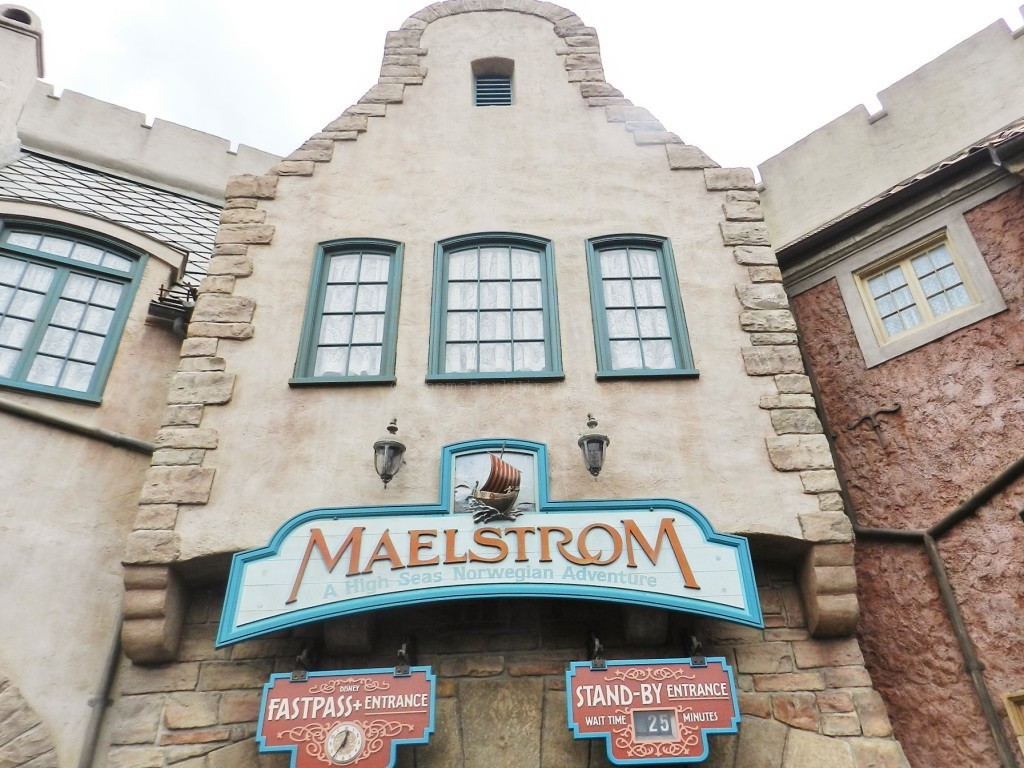 Maelstrom Entrance at Epcot the ride that was replaced by Frozen Ever After Ride.