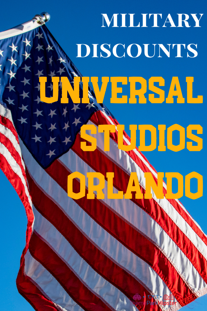 Military discounts at Universal Studios Orlando Image for Pinterest.