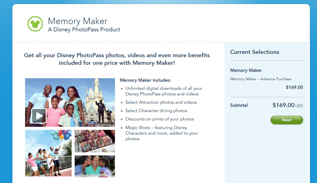 Walt Disney World Memory Maker