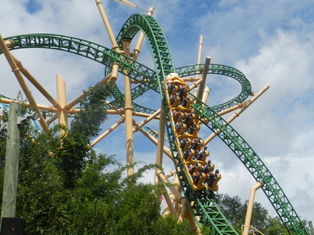 Busch Garden Cheetah Hunt roller coaster. Going to Busch Gardens alone doesn't have to be scary. Keep reading for more solo travel tips.