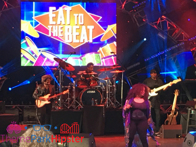 Chaka Khan at Epcot Food and Wine Festival Eat to the Beat Concert Dates now available. with Chaka Khan in the photo. American Pavilion Keep reading to learn about the Epcot Food and Wine Festival Concerts time and schedule at Eat to the Beat.