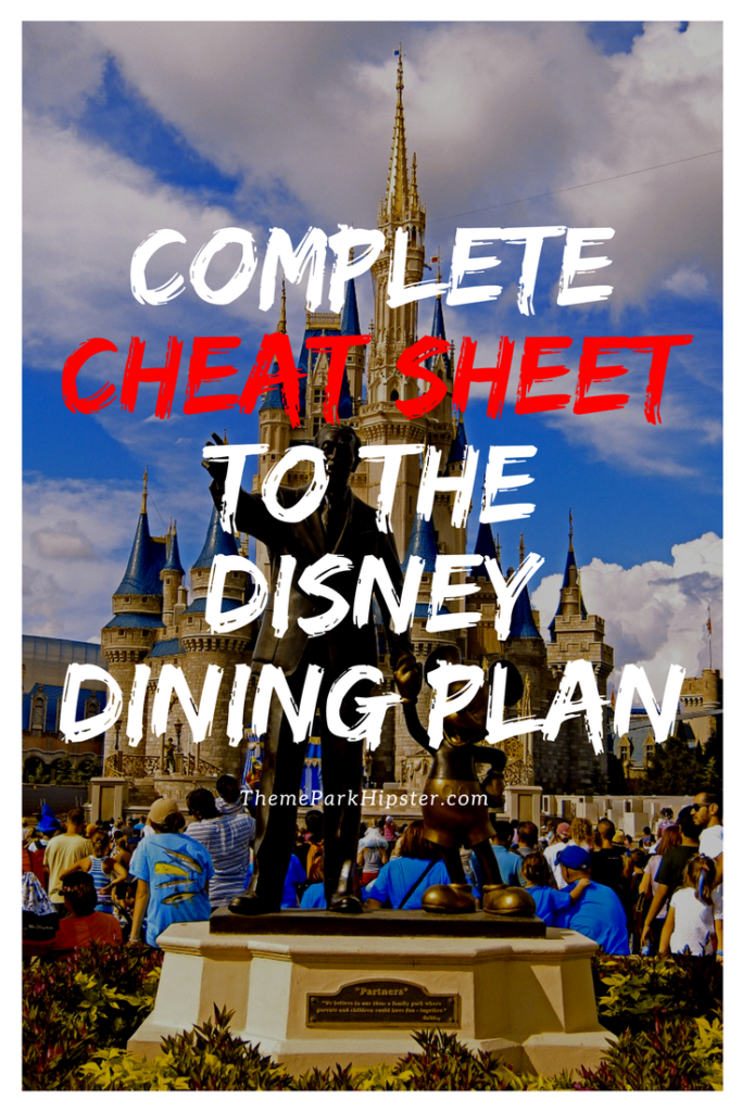 Cheat sheet to Disney's Dining Plan