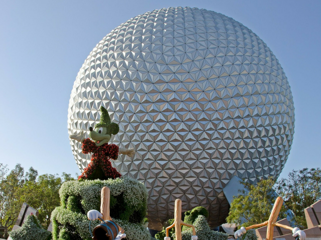 Epcot Ultimate Solo Guide with Mickey Mouse and Spaceship Earth. #DisneyTips #DisneySolo #Epcot #EpcotTips #Disney