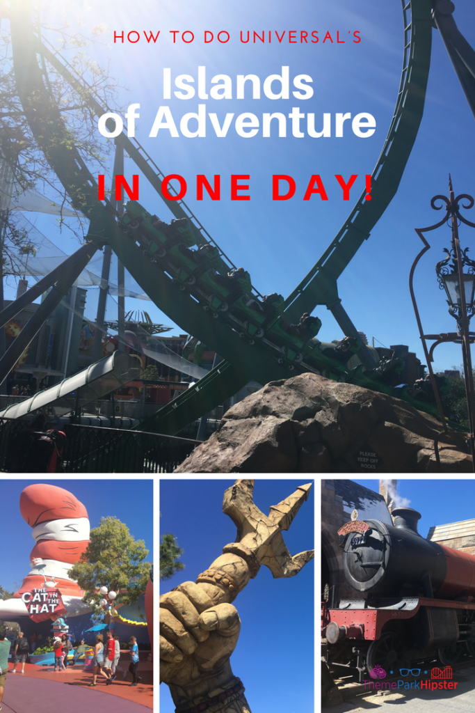 How to do Islands of Adventure in one day with green Incredible Hulk Roller Coaster. Keep reading to learn how to plan a day at Universal with this Islands of Adventure 1 day itinerary!