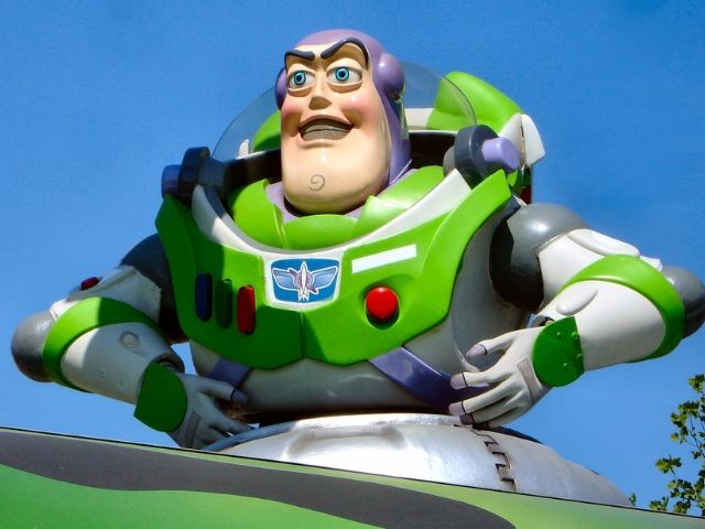 Buzz Lightyear at Disney World. You must check him out on your Magic Kingdom for adults trip.