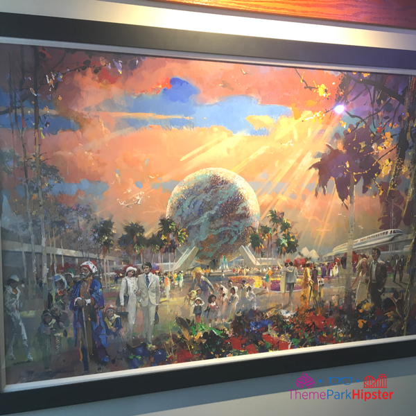 2024 Epcot Festival of the Arts artwork display. Keep reading to get the fun and best things to do at Epcot Festival of the Arts!