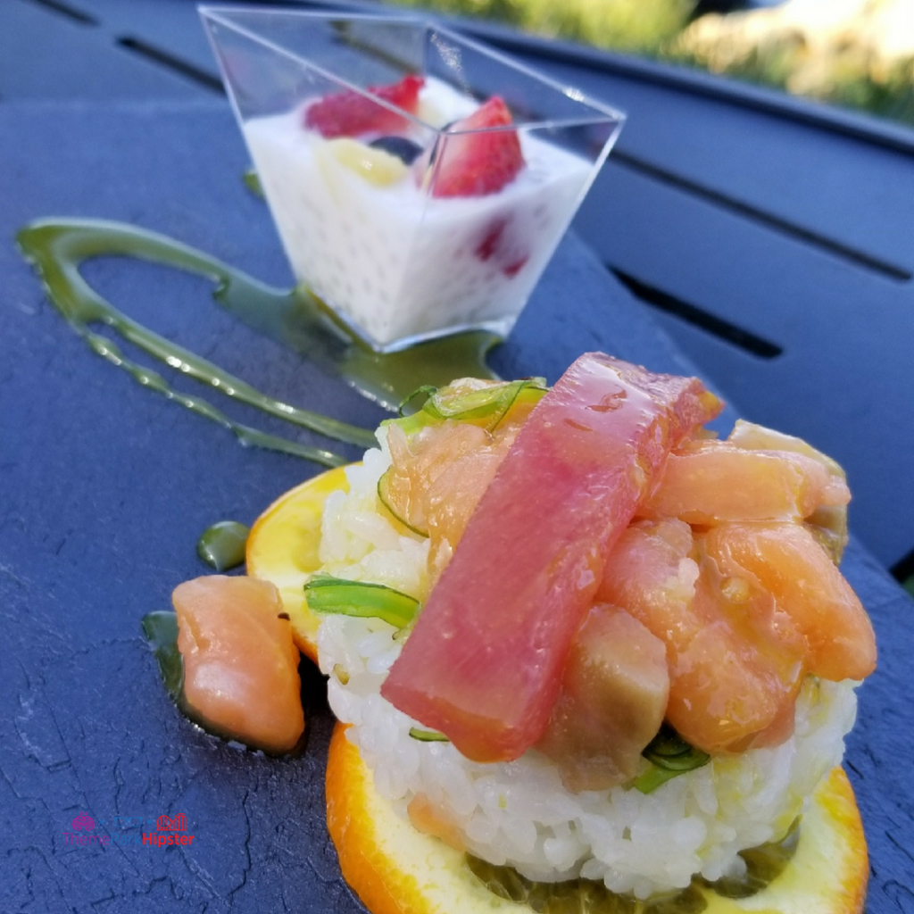 2024 Festival of the Arts Japan Chirasi Sushi and Haupia Pearl. Keep reading to get the full Epcot Festival of the Arts guide, tips, food, concerts and more!