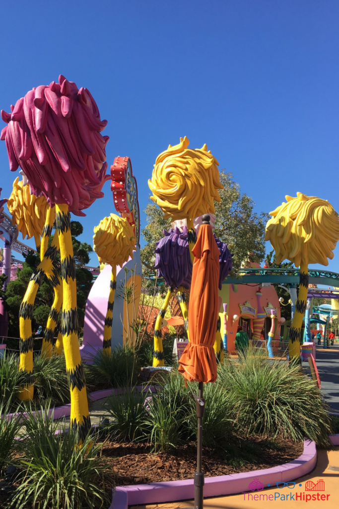 Truffula Trees in Seuss Landing Places to Take Photos at Islands of Adventure. Keep reading to get the best Universal's Islands of Adventure photos!