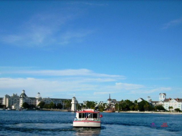 Disney Boats and Ferries on the lagoon.