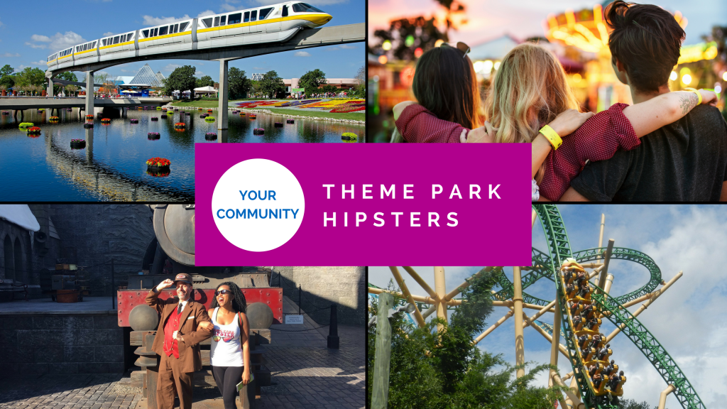 ThemeParkHipster Community. Yellow and white Epcot monorail. Green and yellow Cheetah Hunt roller coaster. Keep reading to learn how to socialize on your solo theme park trip and how to talk to people.
