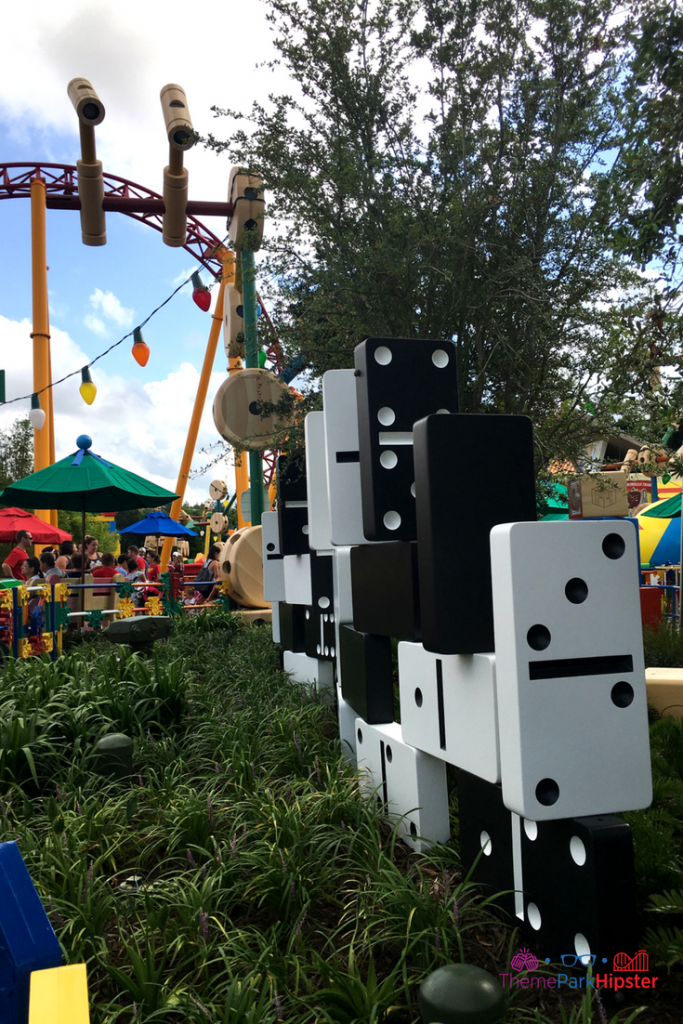 Toy Story Land Tips Life size domino games.