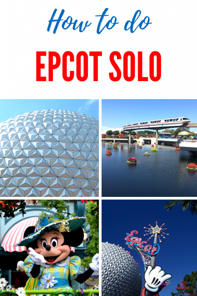 Disney Epcot Theme Park Solo. Spaceship earth with the monorail. #DisneyTips #Epcot #DisneySolo #DisneyPlanning