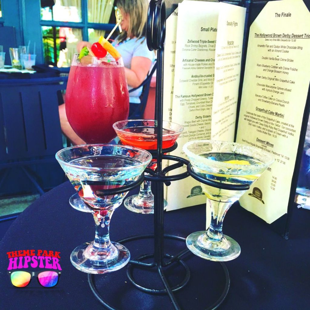 Hollywood Studios Brown Derby with Martini Flight. Keep reading to learn about the best Disney park for adults.