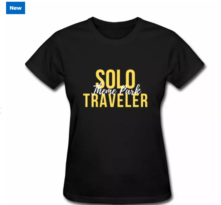 Solo Theme Park Traveler Black Shirt