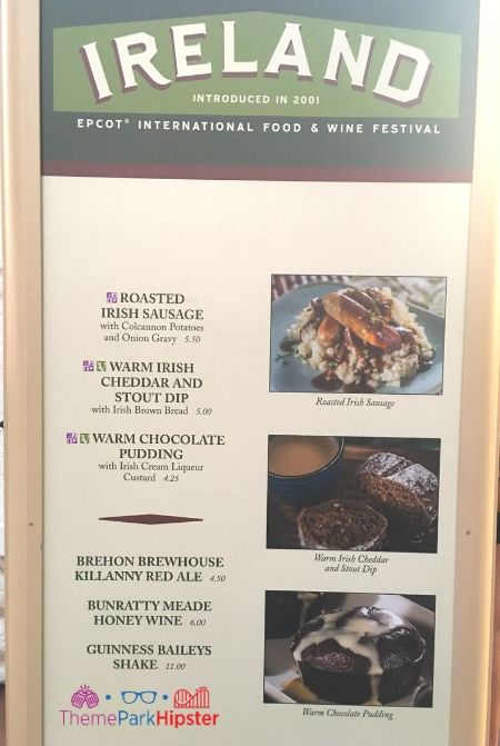 Ireland Menu at Epcot Food and Wine Festival 2019. Keep reading to learn more about the Epcot International Food and Wine Festival Menu.