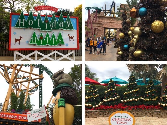 Christmas Town Village at Busch Gardens Holiday Decor. Keep reading to get the full guide on doing Christmas at Busch Gardens Tampa!