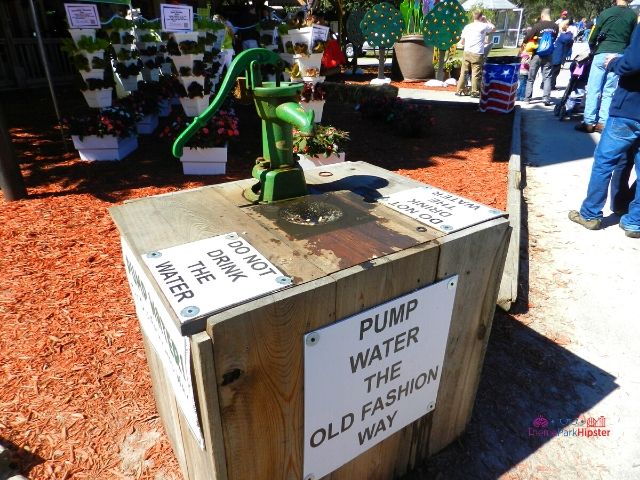 2024 Florida State Fair Hydroponics Gardening Old Fashion Green Water pump with Red Barn House for the Ag Venture Education