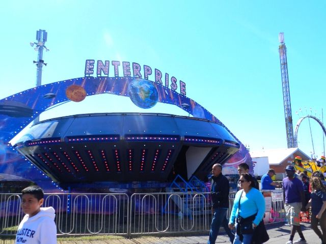 2024 Florida State Fair Silver Enterprise Centrifuge Ride. Keep reading to get the full Florida State Fair Guide with Tickets, Food, Concerts, Rides and More!