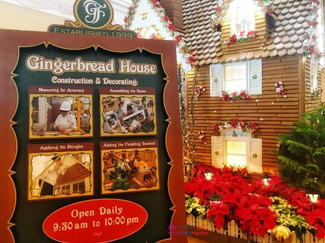 Grand Floridian Gingerbread House Construction and Decorating. Keep reading to get your perfect Disney Resort Christmas Decorations Tour!