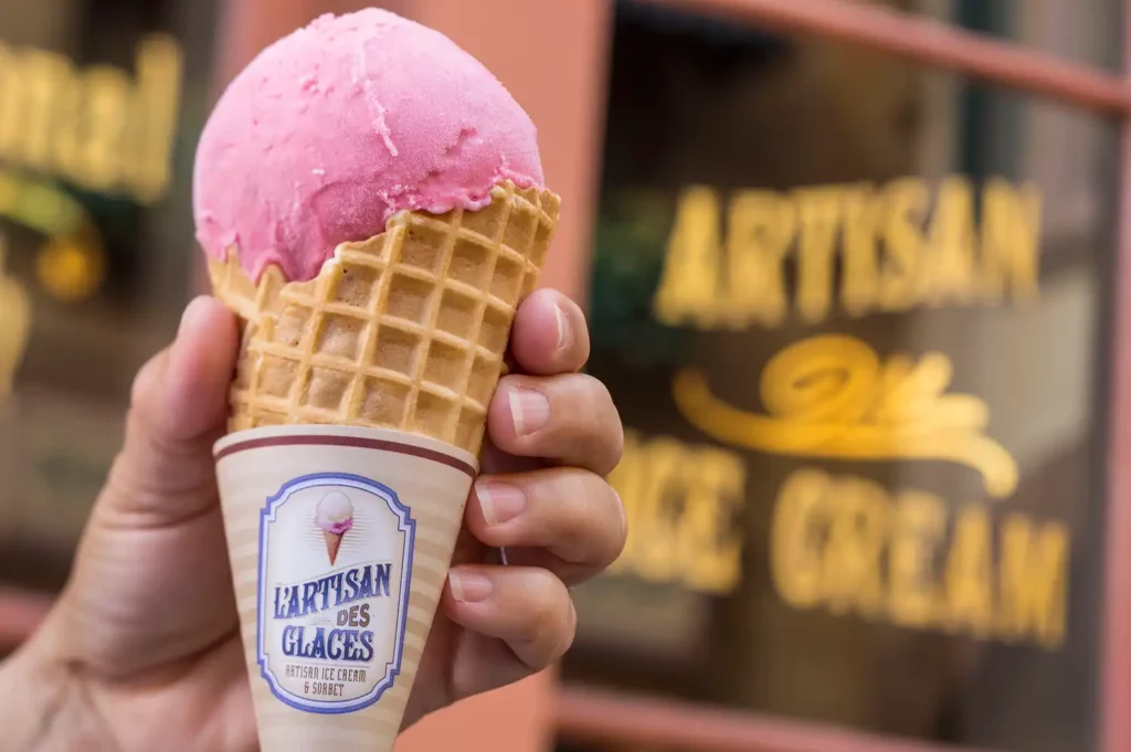 L’Artisan des Glaces Strawberry Artisan Ice Cream and Sorbet in France Pavilion at Epcot