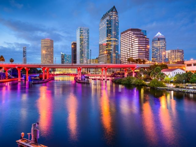 Tampa CityPass with nighttime skyline.