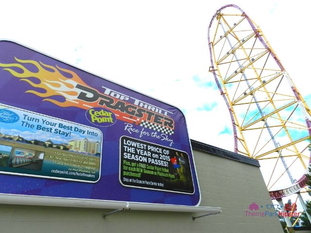 Top Thrill Dragster at Cedar Point Roller Coaster Sign