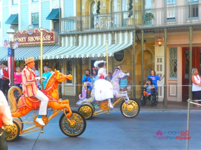 Disneyland Mary Poppins and Bert in Parade. Keep reading for the hidden best kept secrets of Disneyland!