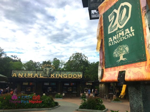 Front Entrance at Animal Kingdom Celebrating 20 years in 2018 to 2019