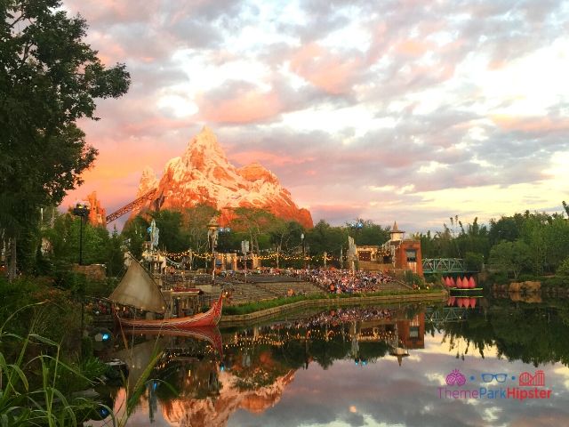 Lagoon overlooking Expedition Everest at Animal Kingdom. Keep reading to figure out which is better for Space Mountain Disneyland vs Disney World.