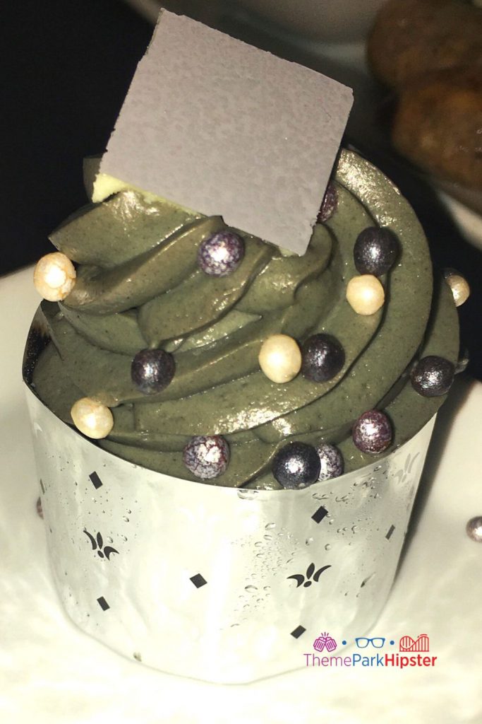 Be Our Guest Restaurant Grey Stuff Cupcake in Silver Wrapping 