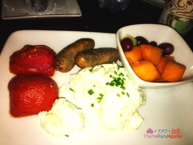 Be Our Guest Restaurant with egg white and roasted tomatoes 