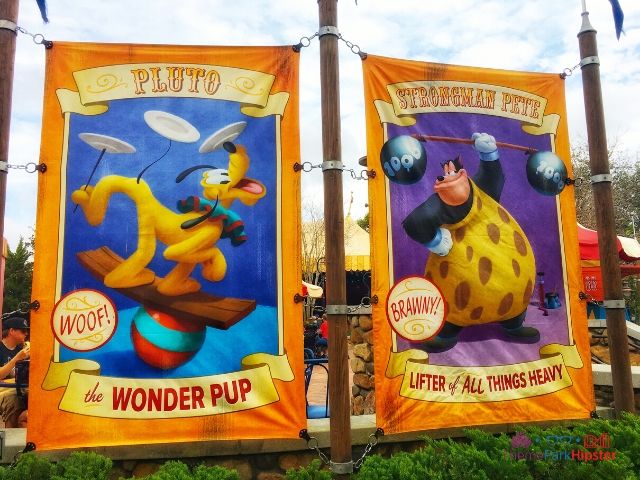 Magic Kingdom New Fantasyland Storybook Pluto and Pete Signs. Making it good to know how much does Disney World Cost.