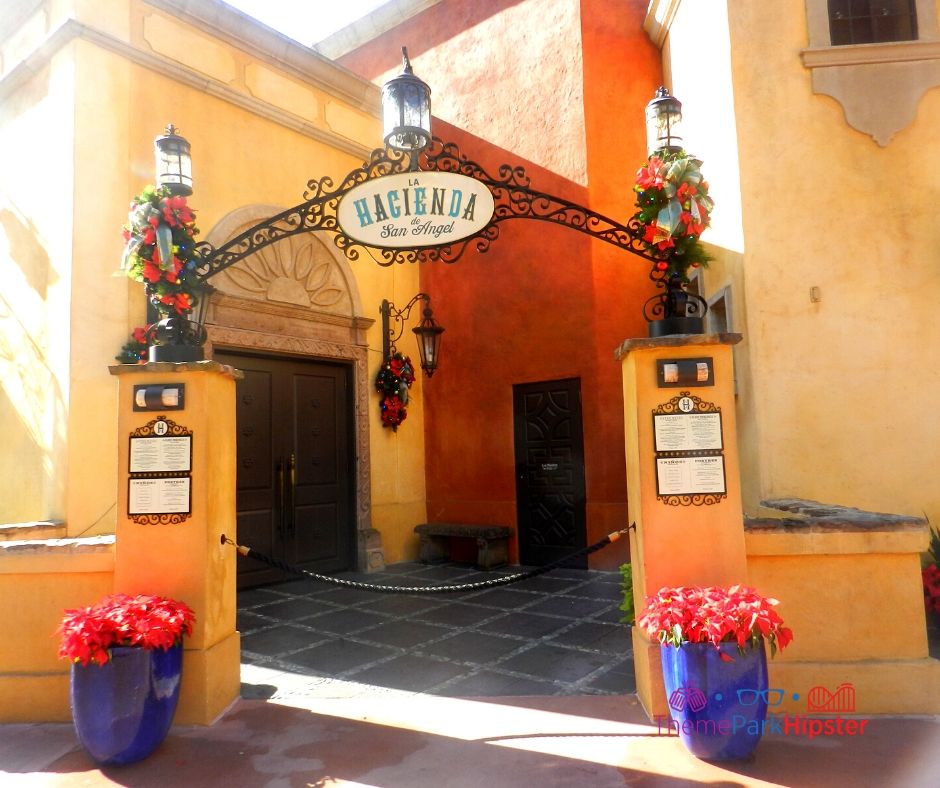 Epcot Mexico Pavilion La Hacienda San Angel Entrance. One of the best Mexican Restaurants at Ecpot.