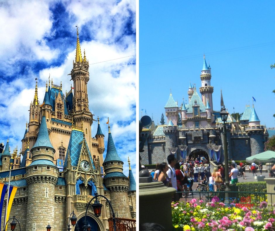 Disneyland vs Disney World Castles. Keep reading to get the best days to go to Disneyland and Disney California Adventure and how to use the Disneyland Crowd Calendar.