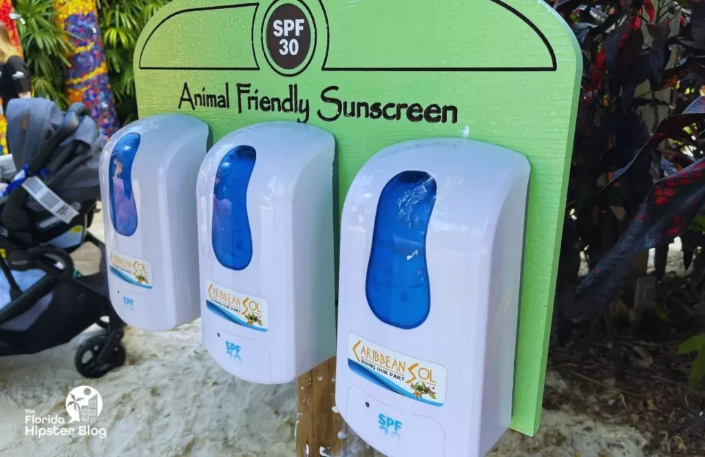 Discovery-Cove-Animal-Friendly-Sunscreen-SPF-30-dispensers. Keep reading to get the best ways to beat the summer Florida heat.
