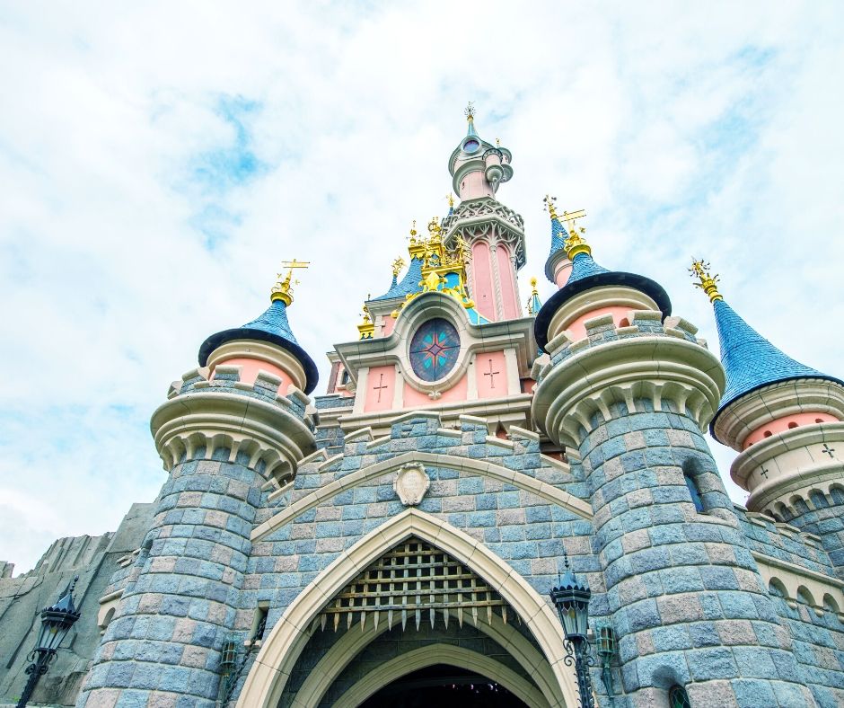 Pink Sleeping Beauty Castle at Disneyland Paris 