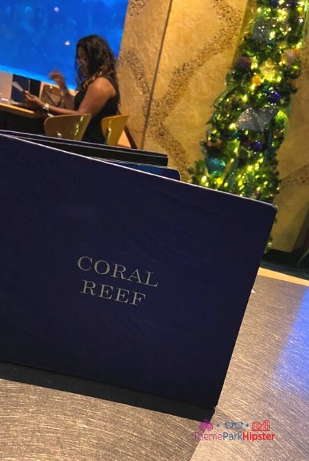 Coral Reef Restaurant at Disney in Christmas decor 