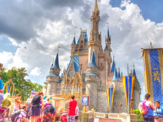Cinderella Castle at the Magic Kingdom in Orlando Florida Solo Disney Trips with solo travel essentials.