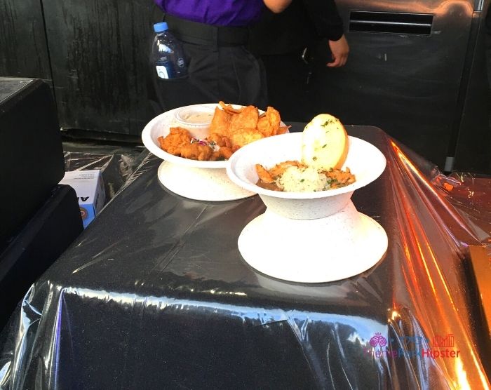 Universal Studios Mardi Gras Food Chicken and Shrimp Po Boy