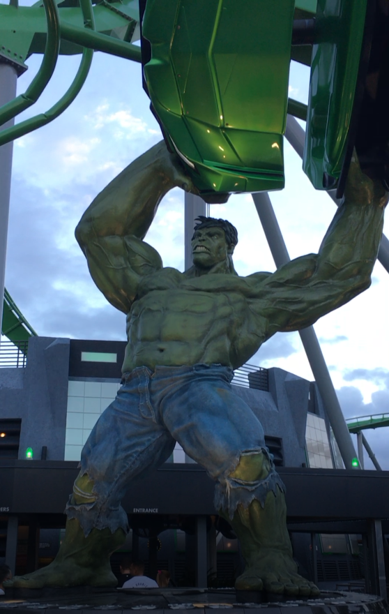 Hulk Roller Coaster Entrance one of the Best Rides and Attractions at Islands of Adventure for Solo Travelers.