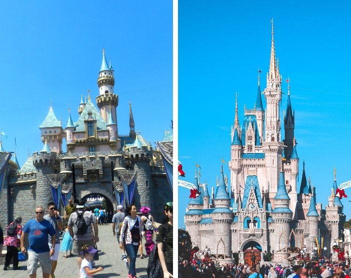 Disneyland castle vs Disney World cinderella castle. Keep reading for the hidden best kept secrets of Disneyland!