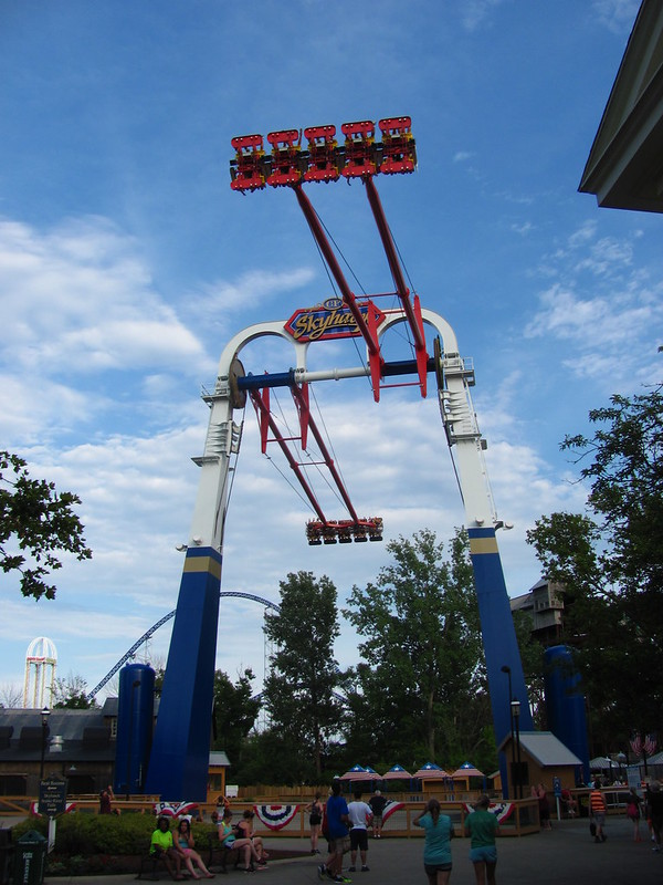 Cedar Point Skyhawk Ride in the Ohio Sky