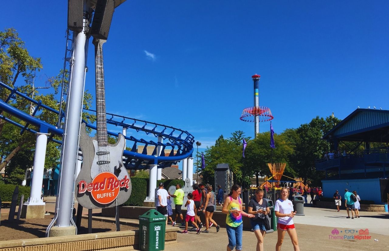 Cedar Point Boomerang Roller Coaster with Windseeker in the Background