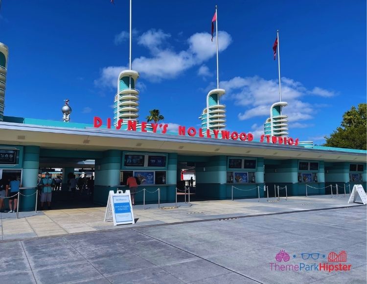 Disney Hollywood Studios Entrance Sign. Keep reading for the best rides at Disney World for Genie Plus